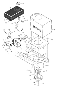 Part Location Diagram of 1001634 Murray Shield, Top
